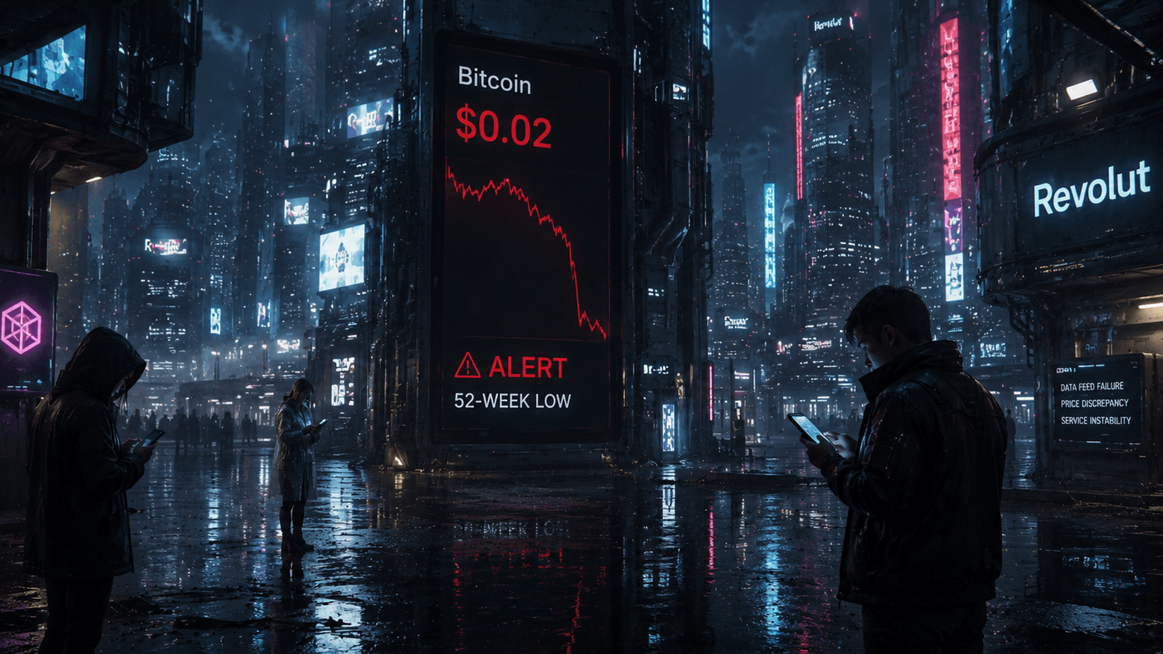 Revolut customers received alarming notifications: within seconds, Bitcoin appeared to collapse almost to zero, triggering panic, a rush, and a wave of attempts to buy the dip.