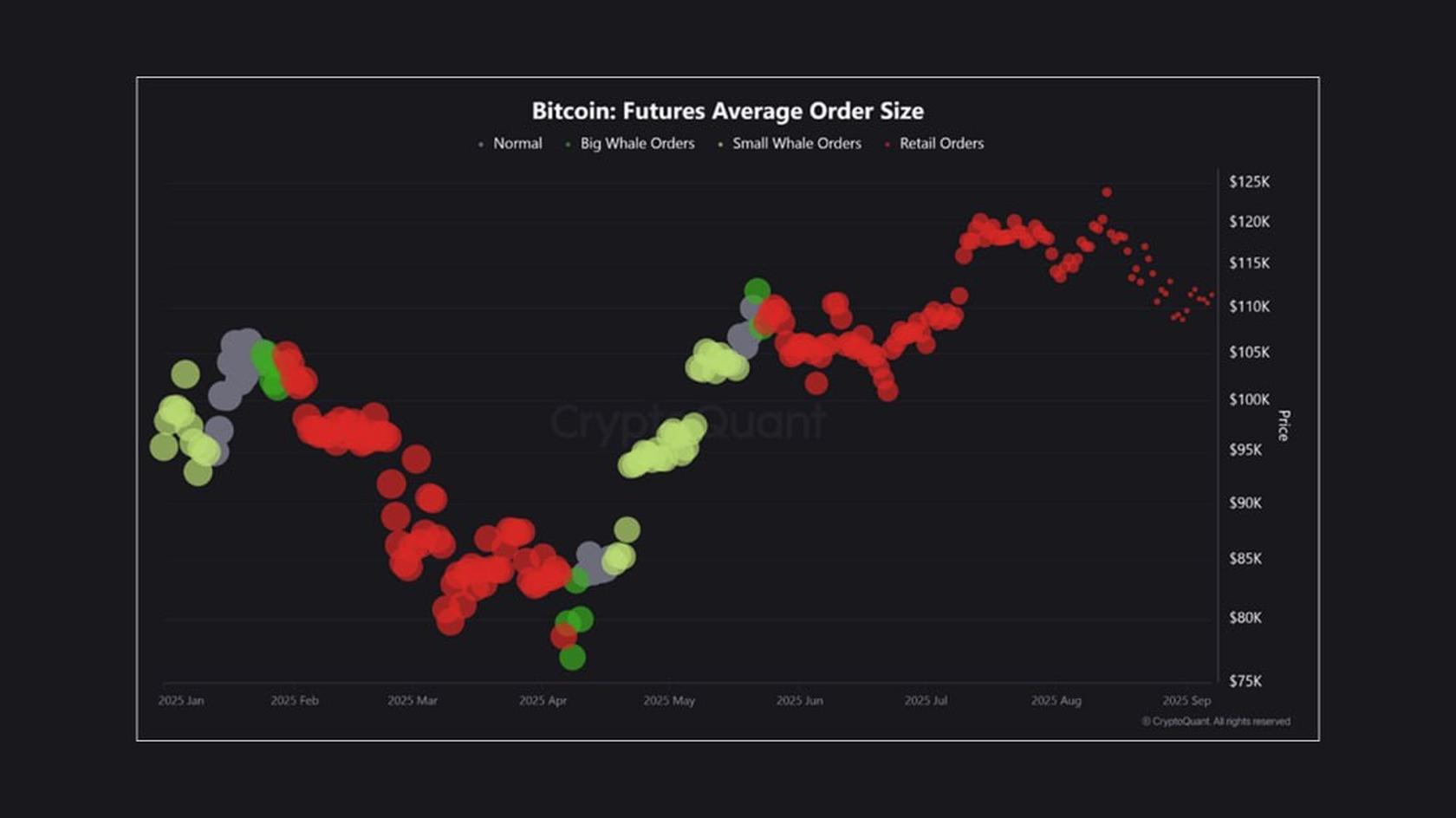 Bitcoin- Futures Average Order Size. Source: CryptoQuant