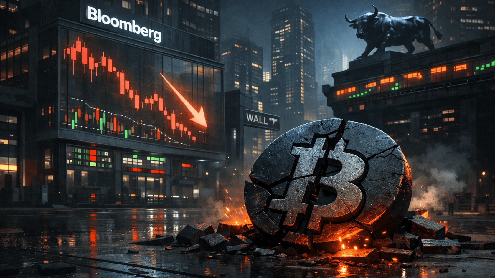 Bloomberg Strategist Predicts Bitcoin Collapse to $10,000 Due to Stock Market Peak