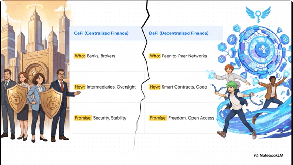 Source: Hive | Difference between CeFi and DeFi 