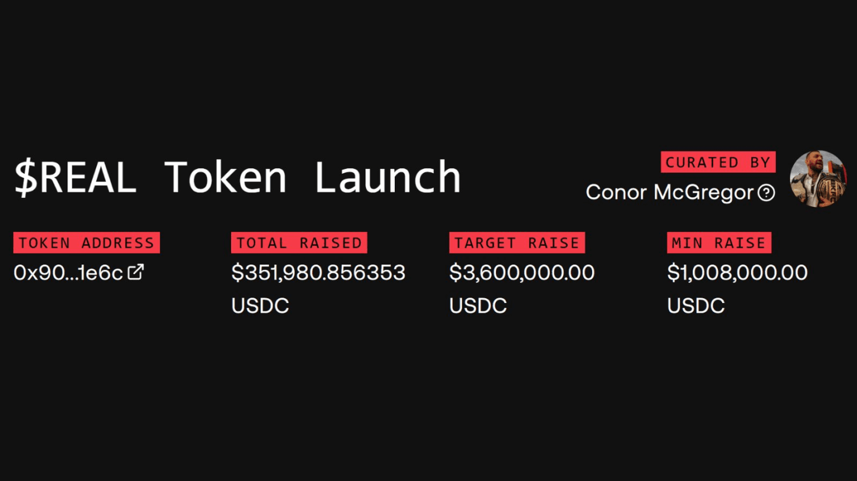 REAL Tokenomics. Source: @TheNotoriousMMA