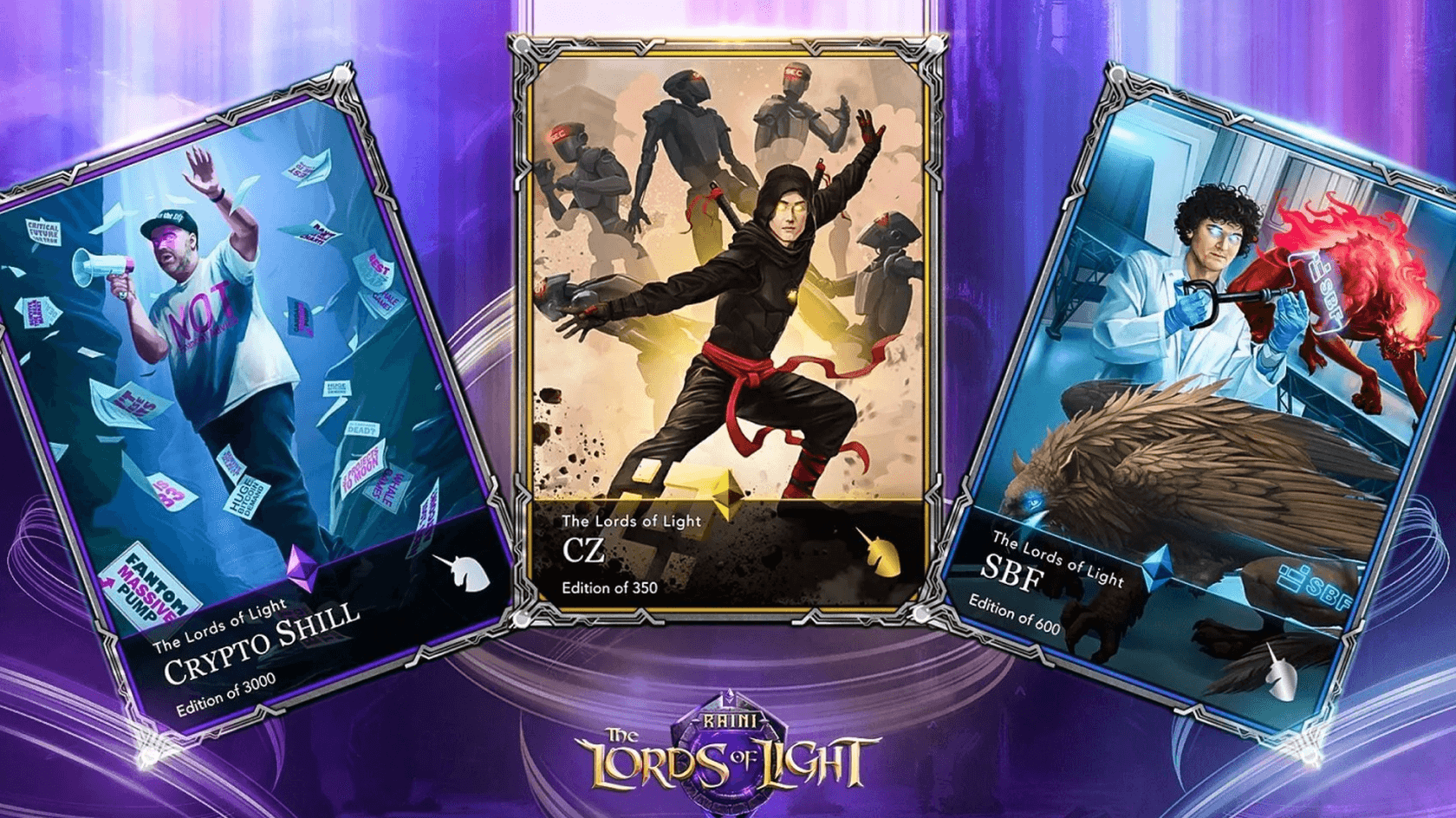 The Lords of Ligth NFT Cards. Source: @raini_studios