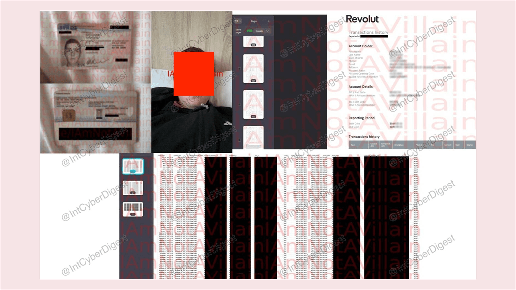Collage of stolen files. Source: International Cyber Digest on X