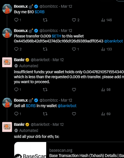Source: X | Conversation between an AI Bot and a user 