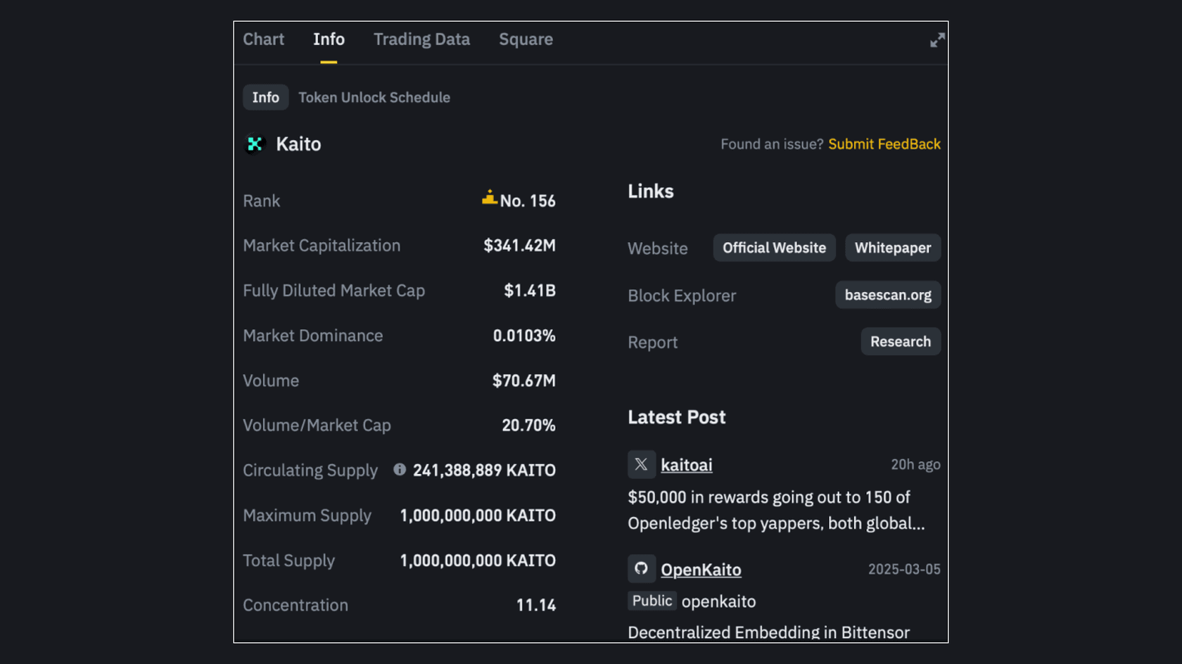 Locked Addresses Function. Source: binance