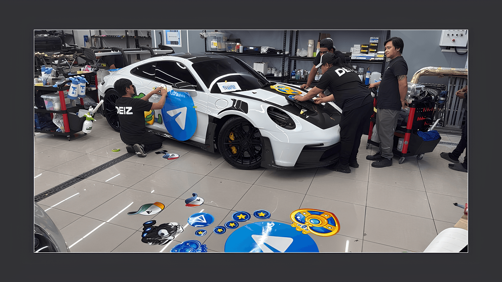 Lucha Team and Porsche. Source: @s0meone_u_know