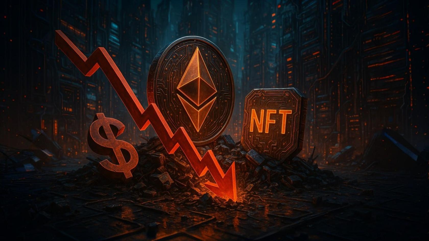After a capitalization surge in July, the non-fungible token market has sharply rolled back. Major collections are losing ground, including CryptoPunks and BAYC.