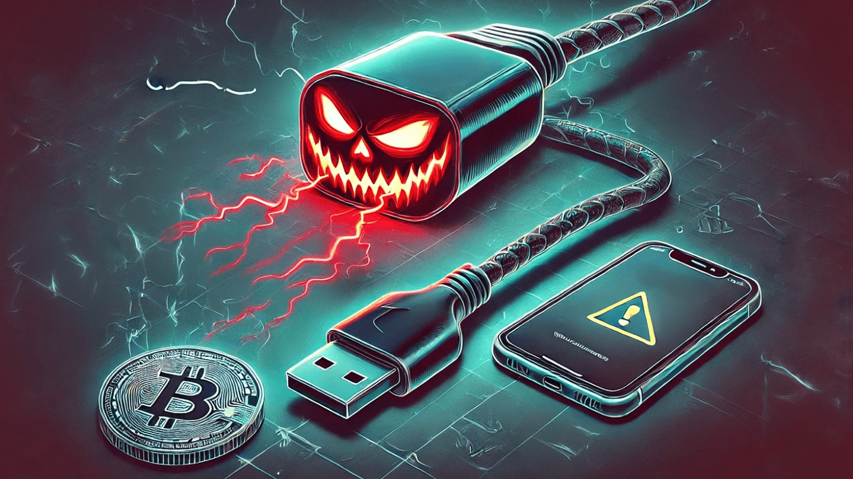 Cybersecurity expert Ryan M. Montgomery has demonstrated how scammers can steal cryptocurrency and other data by using a fake phone charging cable.