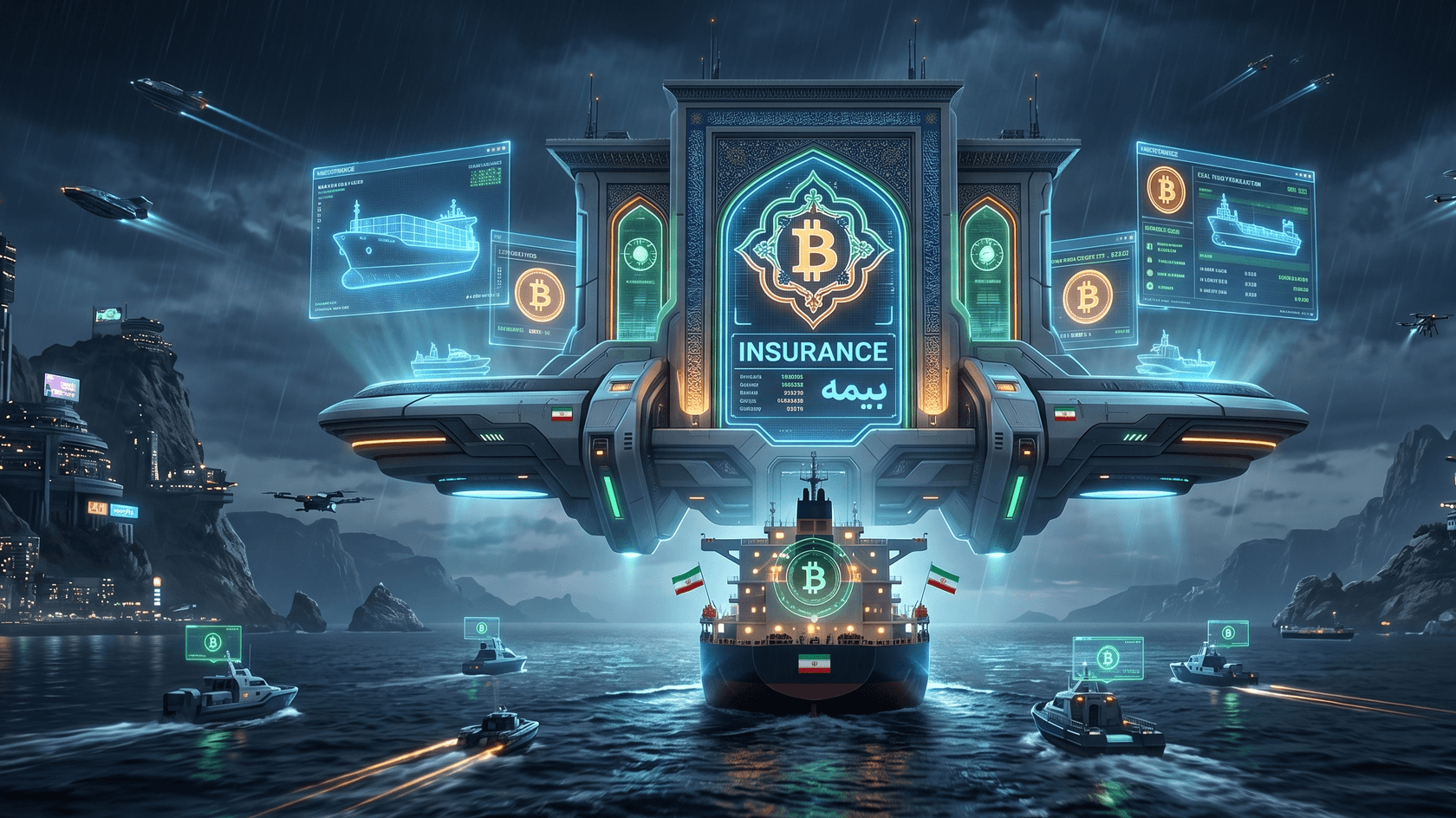 The new state-backed platform accepts Bitcoin for passage through the strategic maritime corridor amid a broader cryptocurrency market downturn.