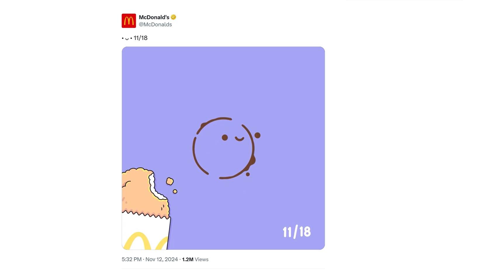 McDonald's Announcement. Source: X