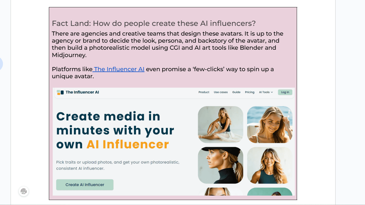 How do people create these AI influencers?
