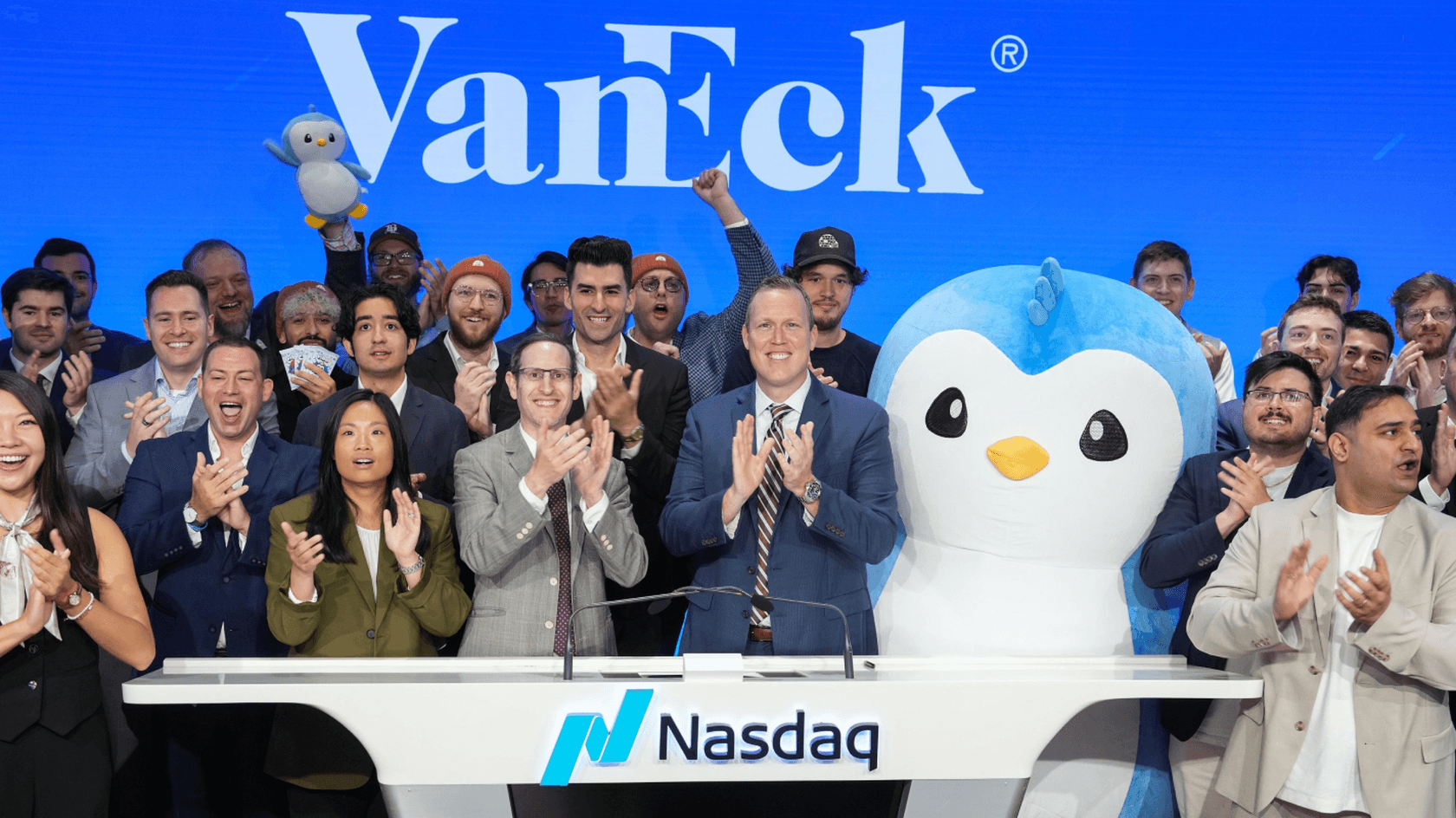 VanEck and Pudgy Penguins at Nasdaq. Source: VanEck