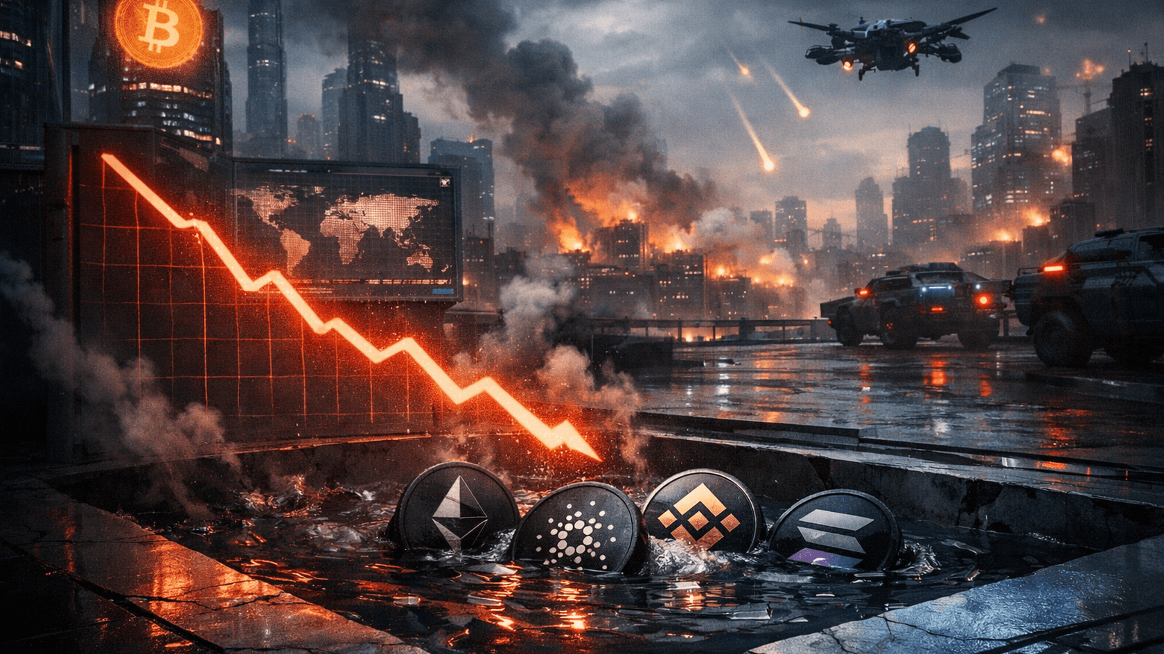 The market is facing record pressure due to oversupply and geopolitical tensions.