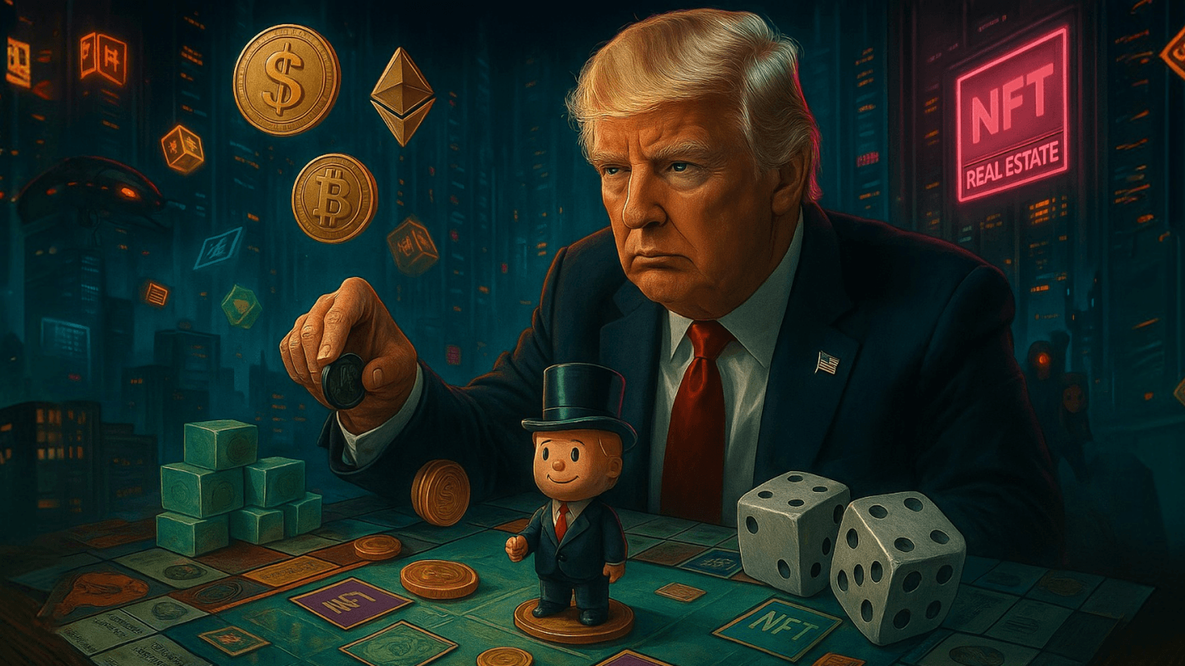 Trump launches a game focused on real estate and NFTs.